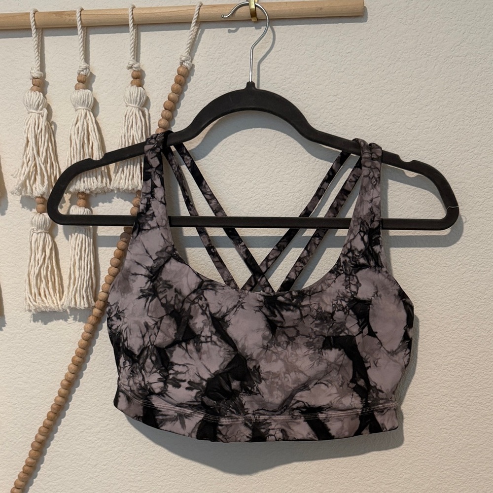 Purple tie dye lululemon sports bra size 8